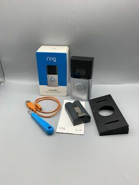 Ring Video Doorbell 3 in Satin Nickle with Rechargeable Battery